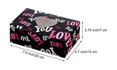 Valentine's Day Bakery Boxes with Heart Window Lrg