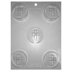 Cross w/Rose Sandwich Cookie Mold