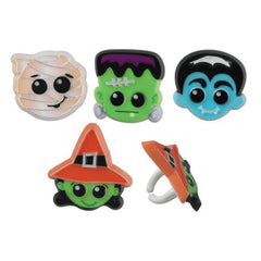 Halloween Characters Cupcake Ring - 12ct.