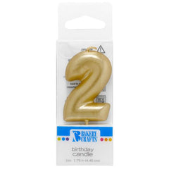 Gold Numeral Candles