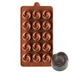Silicone Roses Chocolate Mold - 15 cav.