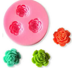 3 MULTI ROSES SILICONE MOLD