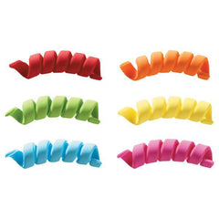 Rainbow Curls Asst. Colors - Gumpaste Layon Pkg of 6