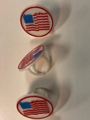 USA Flag Rings - 12 Ct