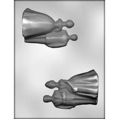 3D Bridal Couple Chocolate Mold - 4.25"