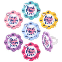 Best Mom Ever Cupcake Rings - Ct 12 - Bulk