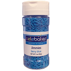 Jimmies - Berry Blue - 3oz. Celebakes