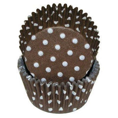 Baking Cups - Brown Polka Dot