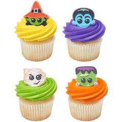 Halloween Characters Cupcake Ring - 12ct.