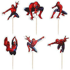 Superhero Spiderman Cupcake Toppers - 6 ct.