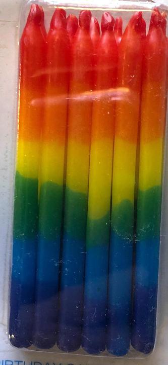 Ombre Rainbow Candles