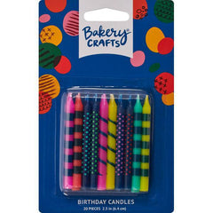 Dot and Stripe Candle - Bright Multi Color