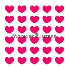 Puffy Hearts Pattern Stencil