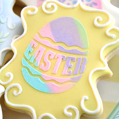 Easter Wrapped Egg Cookie Stencil