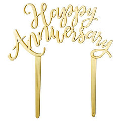 Happy Anniversary - Gold Pick