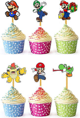 Super Mario Anime Cupcake Toppers - 24ct.