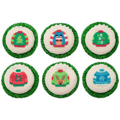 Festive Sweater Printed Edible Decorations