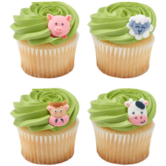 Barnyard Animals Royal Icing toppers - 4 ct