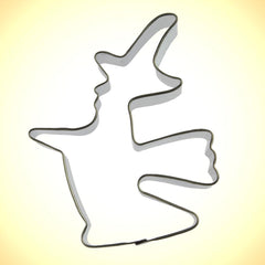 Flying Witch Cookie Cutter - 4" Tall