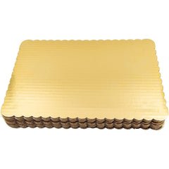 Cake Board - 1/2 Sheet Gold Scallop