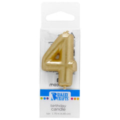 Gold Numeral Candles