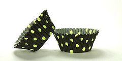 Baking Cups - Black/Lime Hot Dots - 50ct