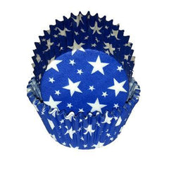 Baking Cups  - Blue with White Stars - Appr. 50 in Package.