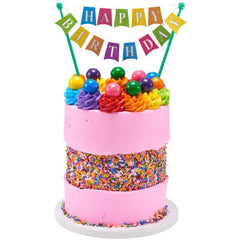 Happy Birthday Banner - Pkg of 6