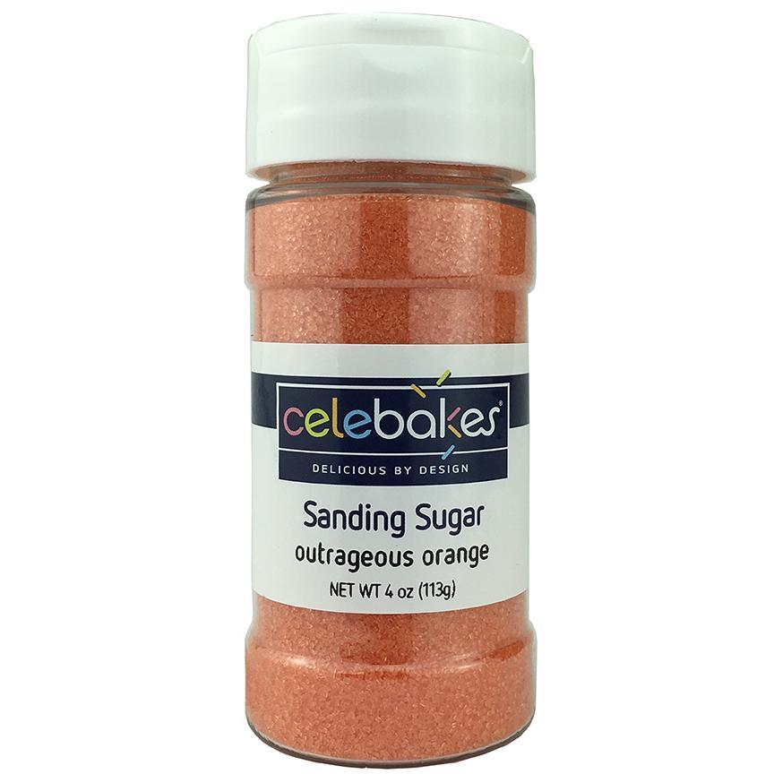 Sanding Sugar - Outrageous Orange - 4 oz. - 6ct. - Bulk