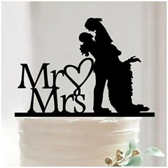Cake Topper -  Mr & Mrs Party