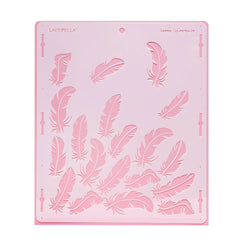 Cake Decorating Stencil FARRA Feather Pattern