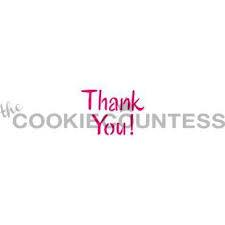 Thank You - Cookie/Macaron Mini Stencil