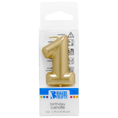 Gold Numeral Candles