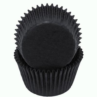 Baking Cups - Black - 50ct approx. - Plain