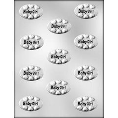 Baby Girl Oval Plaque Chocolate Mold