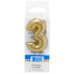 Gold Numeral Candles