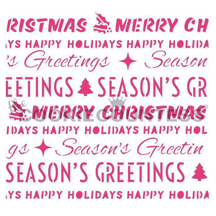 Christmas Word Wrapping Stencil