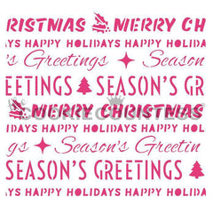 Christmas Word Wrapping Stencil