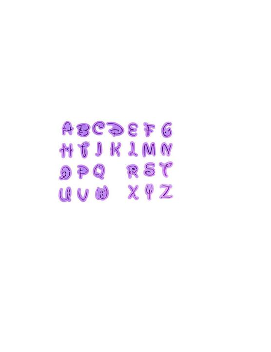 Disney Font Alphabet Set