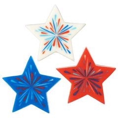 Patriotic Stars Mini Printed Decorations - Set of 12
