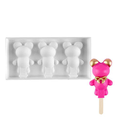 Teddy Bear Cakesicle Mold - 2.5" Tall - 3 cavity