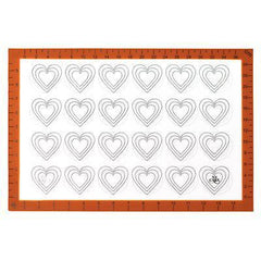 Macaron Heart Silicone Baking Mat 1/2 Sheet