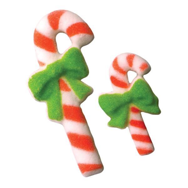 Candy Cane Sugar Decon Asst - 6ct. - 3-Lg. and 3-Sm