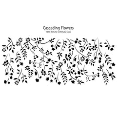 Cascading Flowers Stencil