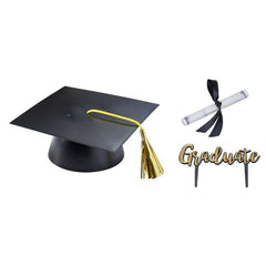Graduate Cap - 3 piece Set (3 sets) - Bulk