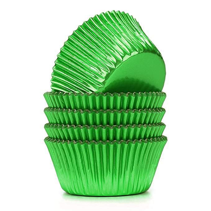 Baking Cups - Mini Green Foil Appr 25ct