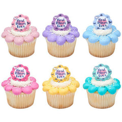 Best Mom Ever Cupcake Rings - Ct 12 - Bulk