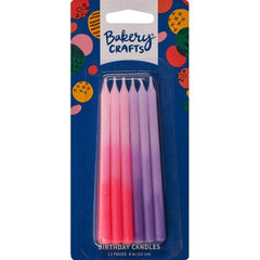 Ombre Pink-Purple Birthday Candles - 12ct.