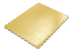Cake Board - 1/4 Sheet Gold Scallop
