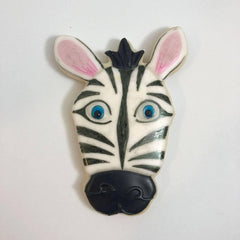Zebra Face Cookie Cutter 4"